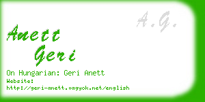 anett geri business card